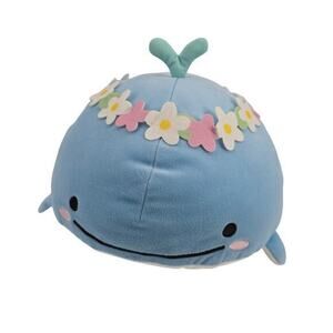 NEW San-X Jinbesan Flower‎ Crown Original Kokujira Mochi Plushie Whale Seashell